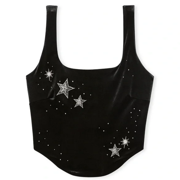 VS • Very Sexy Star Struck Shine Velvet Corset Bra Top - Picture 11 of 13